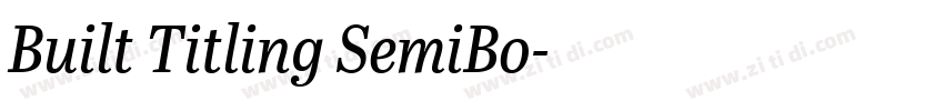 Built Titling SemiBo字体转换